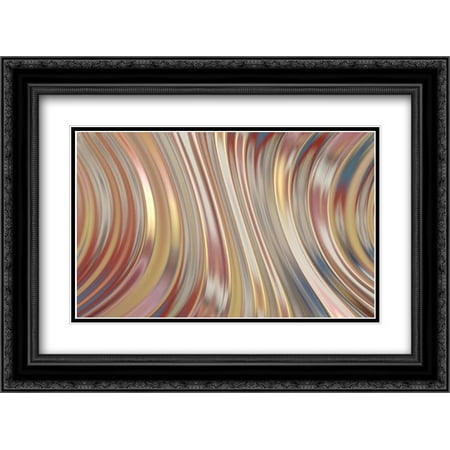 - Ecco Echo 2x Matted 24x18 Black Ornate Framed Art Print by Clive, J.P.