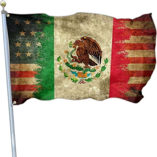 Bandera de México, banderas mexicoamericanas para exteriores, 3x5, doble cara, Virgen María, México, bandera mexicana para exteriores, bandera patriótica para casa, decoración, pancarta