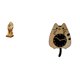 thumbnail image 1 of Escultura majestuosa de león y gato, reloj de pared, adorno para oficina, hogar, estantería, cocina, interior, inauguración de la casa, regalo de cump, 1 of 8