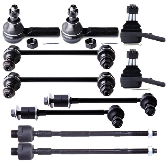 ECCPP 10pcs Inner Tie Rod End Outer Tie Rod End Sway Bar End Link Lower Ball Joint fit for 1997-2003 For Infiniti QX4 1996-2004 For Nissan Pathfinder