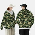 thumbnail image 6 of Gaeub Camouflage Dinosaur Men's and Women's UPF 50+ Long-Sleeved Sun Protection Clothing, Fishing Shirt Long Sleeve Zip - Small, 6 of 9