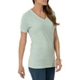 thumbnail image 3 of Time and Tru Women's Essential Short Sleeve V-Neck T-Shirt, 3 of 3
