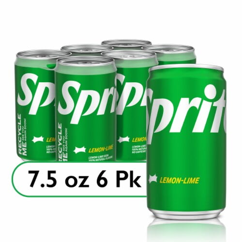 Sprite Lemon Lime Caffeine Free Soda Mini Cans 6 pk / 7.5 fl oz - Pack of 2