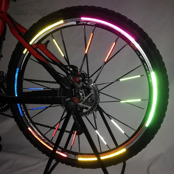 LULULION Bike Wheel Spoke Reflectors Made of ABS for Night Safety and Cool Bike Style 72 Pieces Assorted Color