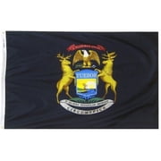 3x5' Michigan Heavy Weight Nylon Flag From All Star Flags