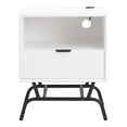 thumbnail image 5 of Furniture of America Gleb Wood Storage End Table with USB Port in White Pure, 5 of 5