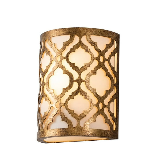 Lucas McKearn Arabella 1-light Metal Wall Sconce in Distressed Gold
