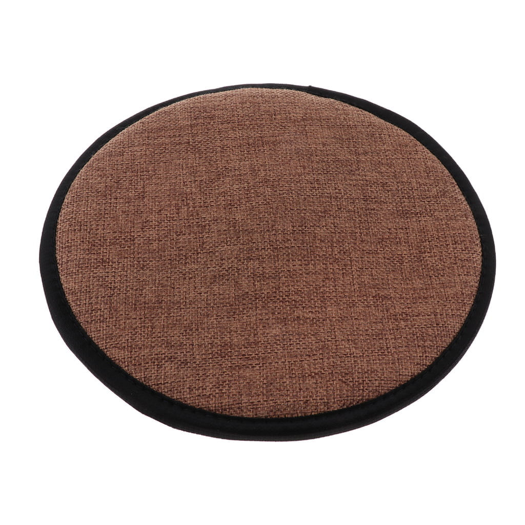 LOVIVER Cotton Brown Kitchen Chair Cushion Dining Chair Pads with Gripper Backing Round 28cm