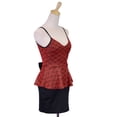 thumbnail image 3 of Millibon Love Shimmer Valentine Holiday Sweet Bow Peplum Top Knit Dress, 3 of 4