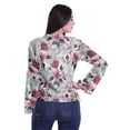 thumbnail image 3 of Moomaya Womens Collar Kurta Kurti Lace Detail Printed Full Sleeve Top Tunic, 3 of 6