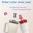 thumbnail image 3 of (2+2) 2 fundas de pajita para taza Stanley de 30 y 40 onzas, 10 mm, con 2 accesorios para taza Stanley, dijes de letras con nombre, identificación, letra inicial, mango personalizado para vaso Stanley, 3 of 5