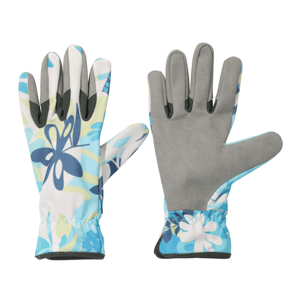" Effiegu Garden Shop " Marque Femme Bleu Gant de Jardin Floral Prévenant les Épines, Débris, Saleté et Durable