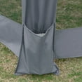 thumbnail image 3 of Barara King Gazebo, Outdoor Canopy Shelter,13' x 11' Hexagonal Pop Up Gazebo with 6 Mesh Sidewall Netting, 3-Level Adjustable Height, Gray, 3 of 11