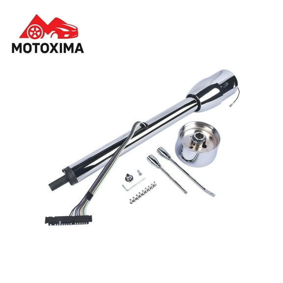 28" Tilt Steering Column for 1955–1959 Chevrolet GM Manual Floor Shift – Polished Chrome, Pre-Wired