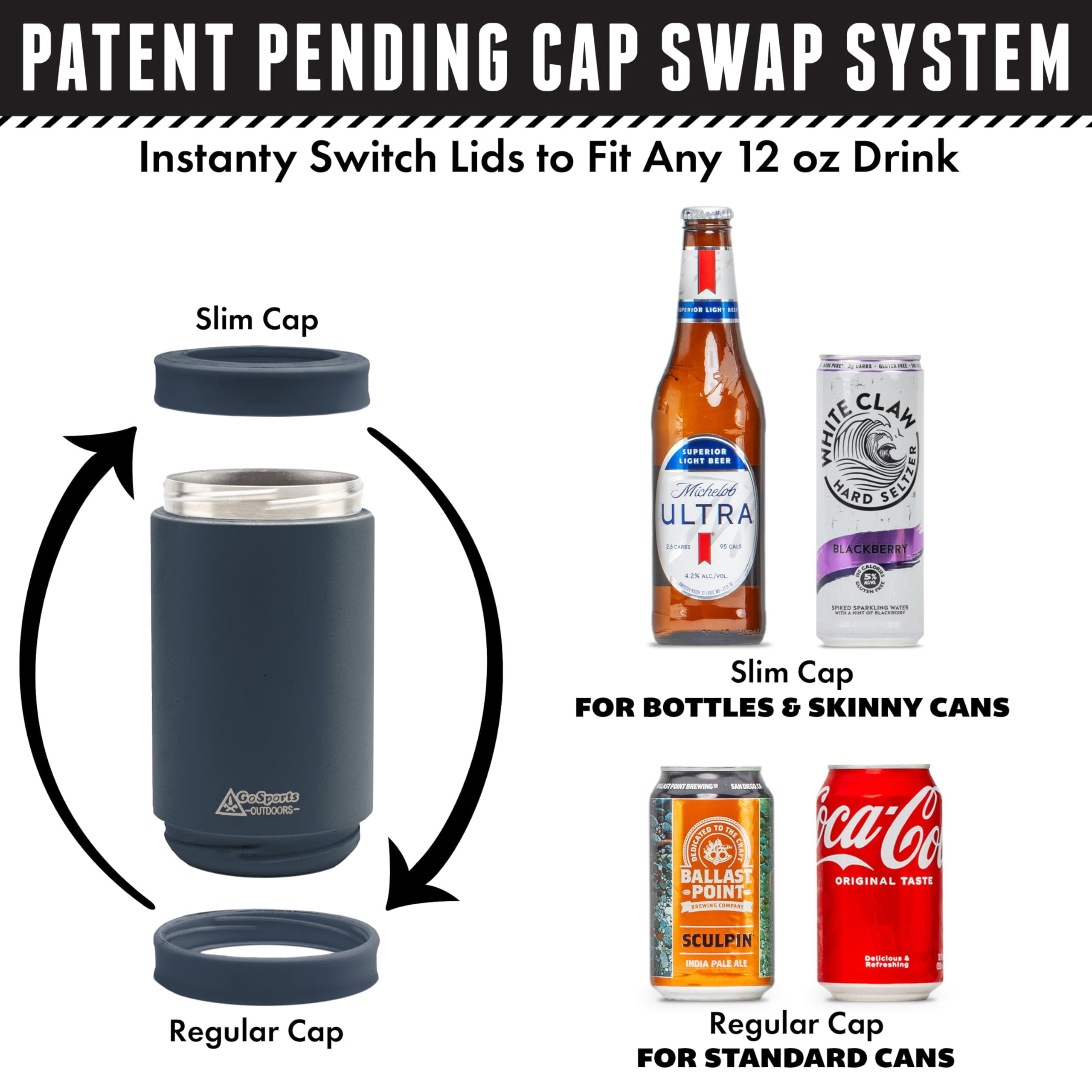 Rtic Cooler Signice 3-in-1 Insulated Can Cooler Fits 12oz Slim