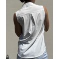 thumbnail image 4 of Zaegoo Button Down Shirt Button Up Tops for Summer Womens Sleeveless Tops Lightweight Casual Slimming Tops, 4 of 4