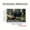 thumbnail image 4 of 2D flat printing, 4pcs Placemat, Black bear family in the forest, Suitable for holiday dining and kitchen decor, 2D Flat, Holiday Placemats, Kitchen Accessories, Whimsical Decor, 4 of 4