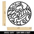 thumbnail image 2 of Sun Clouds and Ocean Waves Self-Inking Rubber Stamp Ink Stamper - Blue Ink - Medium 1 Inch, 2 of 7