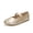 Gold, variant on Rexoro Girls Mary Jane Shoes Shiny Patent Hook and Loop Ballet Flats with for School Party Dress Wear Pink 12 Little Kid