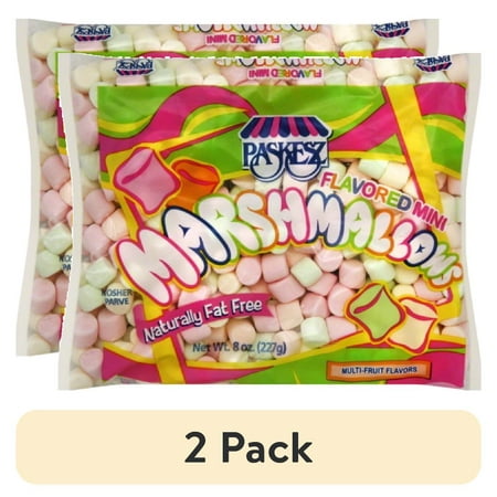 (2 pack) Paskesz Flavored Mini Marshmallows, 8oz