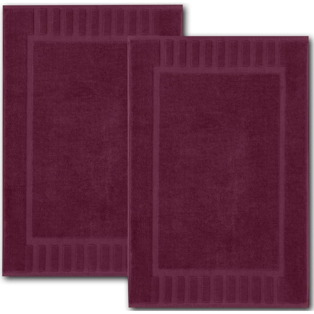 White Classic Luxury Bath Mat Floor Towel Set Absorbent Cotton Hotel