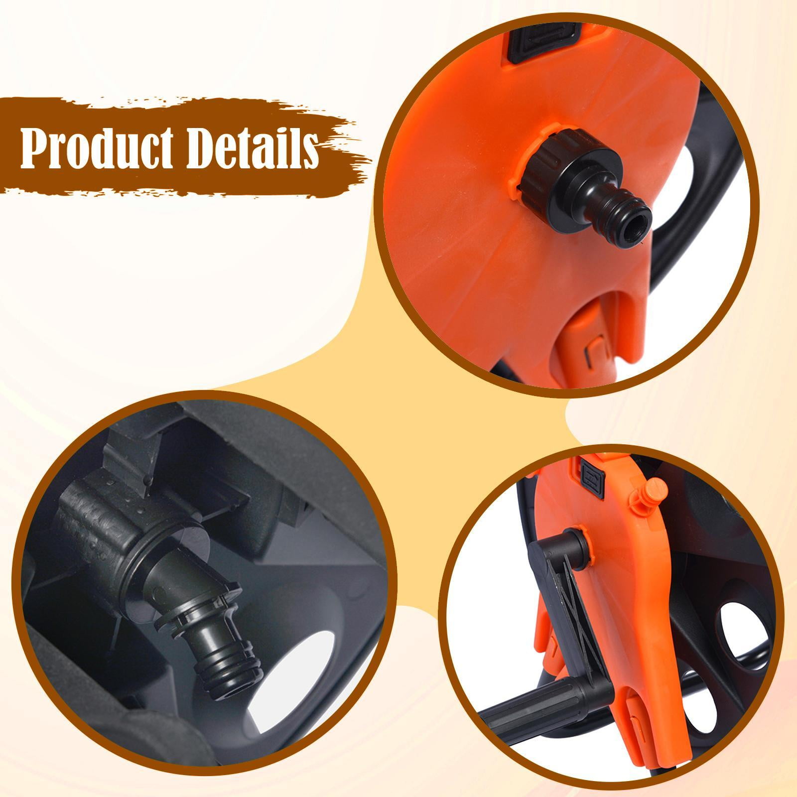 Industrial Water Hose Reel Mobile Hand Crank Handle for Garden Lawn and Backyard Watering