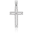 thumbnail image 5 of 14K Solid White Gold Latin Mexican Holy Cross Necklace Religious Chain Pendant Jesus Christ Charm, 5 of 11