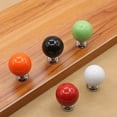 thumbnail image 1 of CRAFTHROU 2Pcs Red Ceramic Door Knob for Ceramic Material 1.5X1.5X1.5in, 1 of 5
