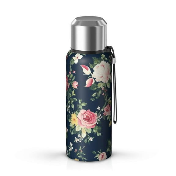 20 Oz Pioneer Flower Coffee Tumbler Double Wall Insulated Stainless Steel Water Bottle | Metal Reusable Thermoses Flask with Cup Cap | Leak & Sweat Proof with Anti-Dust Lid