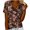 Brown, variant on Enjoytime Women Tops Floral Printed Pile Collar Short Sleeve Blouses 2026 Summer Fashion Casual Vacation Shirts Khaki M