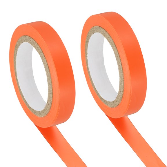 Uxcell Grip Fishing Tape, Racquet Finishing Tapes Racket Accessories Sticky Seal - Fitting for (Tennis, Badminton, Squash), 2 Pack & 32.8ft & Orange