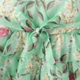 thumbnail image 2 of PatPat Girls Summer Dress Toddler Girl Floral Dresses Chiffon Layered Princess Sundress, Green,4-5 Years, 2 of 6