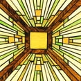 thumbnail image 3 of RADIANCE Goods Tiffany-Glass Mission Window Panel 24.5x26, 3 of 7