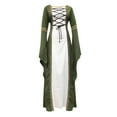 thumbnail image 5 of under $5 JINMGG Summer Dresses 2025, Dresses for Women 2025 Fashion Women Patchwork Casual Vintage Floor Length Gothic Cosplay Dress Green XXXXXL, 5 of 7