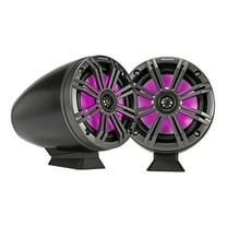 Kicker KMFC65 Flat-Mount Marine Can Speakers - Pair (Black)