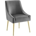 thumbnail image 2 of Modway Discern 34" Modern Velvet Dining Chair in Gold/Gray (Set of 2), 2 of 4