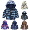 thumbnail image 4 of Hicidod Toddler Puffer Jacket Boys Girls Lightweight Winter Coat Cute Solid Color Windproof Padded Down Jackets Hooded Coats, 4 of 5