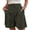 Green, variant on Staron Women's Casual High Waist Elastic Waist Cropped Trousers Straight Leg A-Line Linen Pants with Pockets, Khaki XL