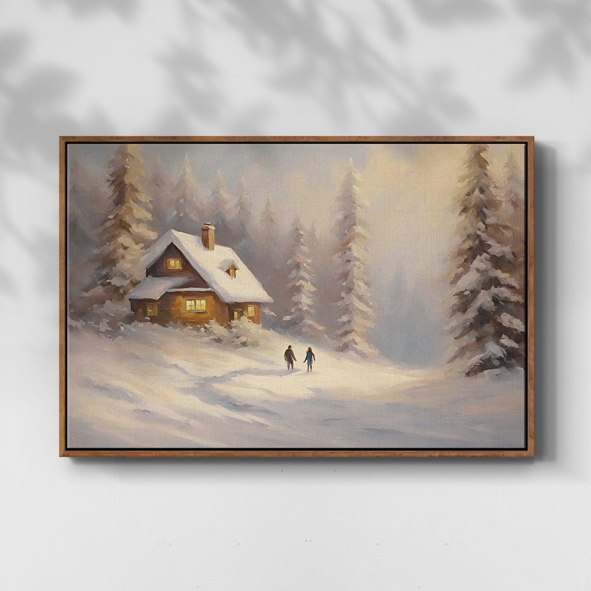 Vintage Landscape-CLXXII By Wexford Home Framed in Walnut Wood Gallery Wrapped Canvas 27 in. x 41 in.