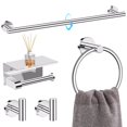 thumbnail image 1 of Juego de accesorios de baño TQKAG de acero inoxidable cromado pulido, 1 of 8