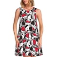 thumbnail image 1 of Lukts Robe Sans Manches Mignonne pour Femmes, Robe d'Été à Col Rond avec Poches, Adaptée à la Vie Quotidienne, Plage, Fête, 1 of 7