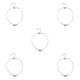 thumbnail image 3 of Tobillera ajustable Sonducket perla elegante aleación resistente estrella de mar plata 5Conjunto, 3 of 6