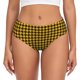 thumbnail image 1 of Balery Retro Yellow and Black Houndstooth Ropa Interior de Algodón para Mujer con Dibujo – Braguitas Cómodas y Elásticas, Estilo Clásico-3X-Large, 1 of 6