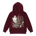 thumbnail image 3 of XXWXYD Girls Hooded Sweatshirt Long Sleeve Cute Halloween Graphic Print Oversized Pullover Fleece for Girls Toddler 2-13 Years Fall Autumn Back-to-School Comfortable Outfit, 3 of 5