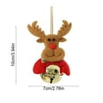 thumbnail image 3 of yulier Christmas Bell Ornaments, Cute Santa Claus Snowman Reindeer Bear Doll Christmas Character Hanging Ornaments Bell Pendant Christmas Tree Decorations Xmas Gifts, 3 of 6