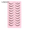 thumbnail image 1 of YSDO 10 pares de pestañas naturales hechas a mano pestañas de visón 3D pestañas postizas esponjosas y tenues maquillaje Cilios pestañas postizas suaves Maquiagem, 1 of 5