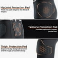 thumbnail image 5 of Coolomg Youth Boys Football Girdle Padded Shorts/Leggings with Crotch Pocket,Integrated Hip,Tailbone,Thigh Pads Girdles, 5 of 5