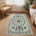 thumbnail image 4 of Lahome Decor 3'x5' Boho Bird Area Rugs,Floral Rug for Living Room Machine Washable,Soft Indoor Carpet,Non-Slip Low Pile for Bedroom Entrance Kitchen Office,Beige, 4 of 9