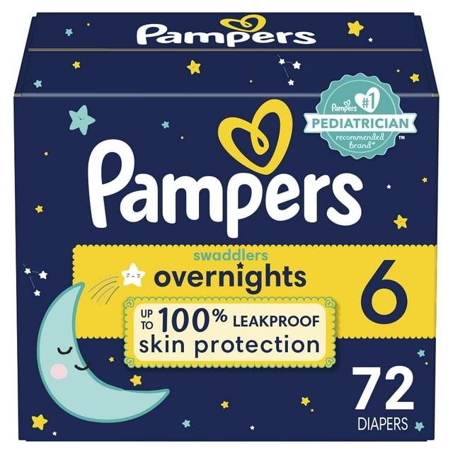 Pañales desechables para bebés Pampers Swaddlers Overnights, tamaño 6