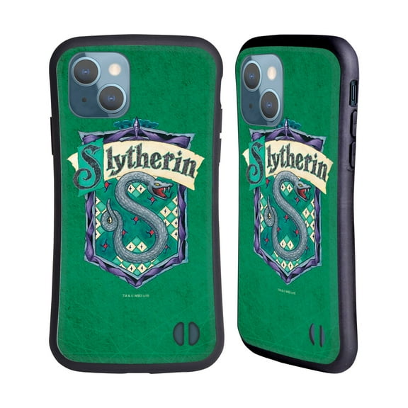 Head Case Designs Officially Licensed Harry Potter Sorcerer's Stone I Slytherin Crest Hybrid Case Compatible with Apple iPhone 13